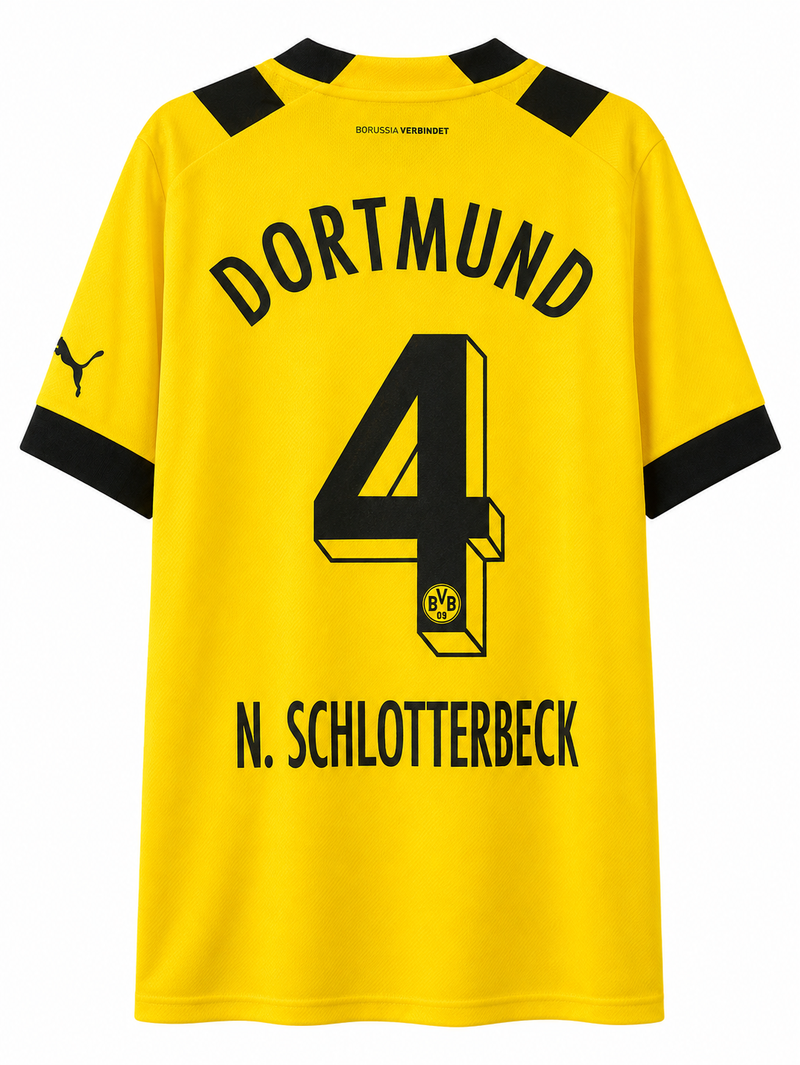 Borussia Dortmund 2022/23 Home Jersey – N. Schlotterbeck #4