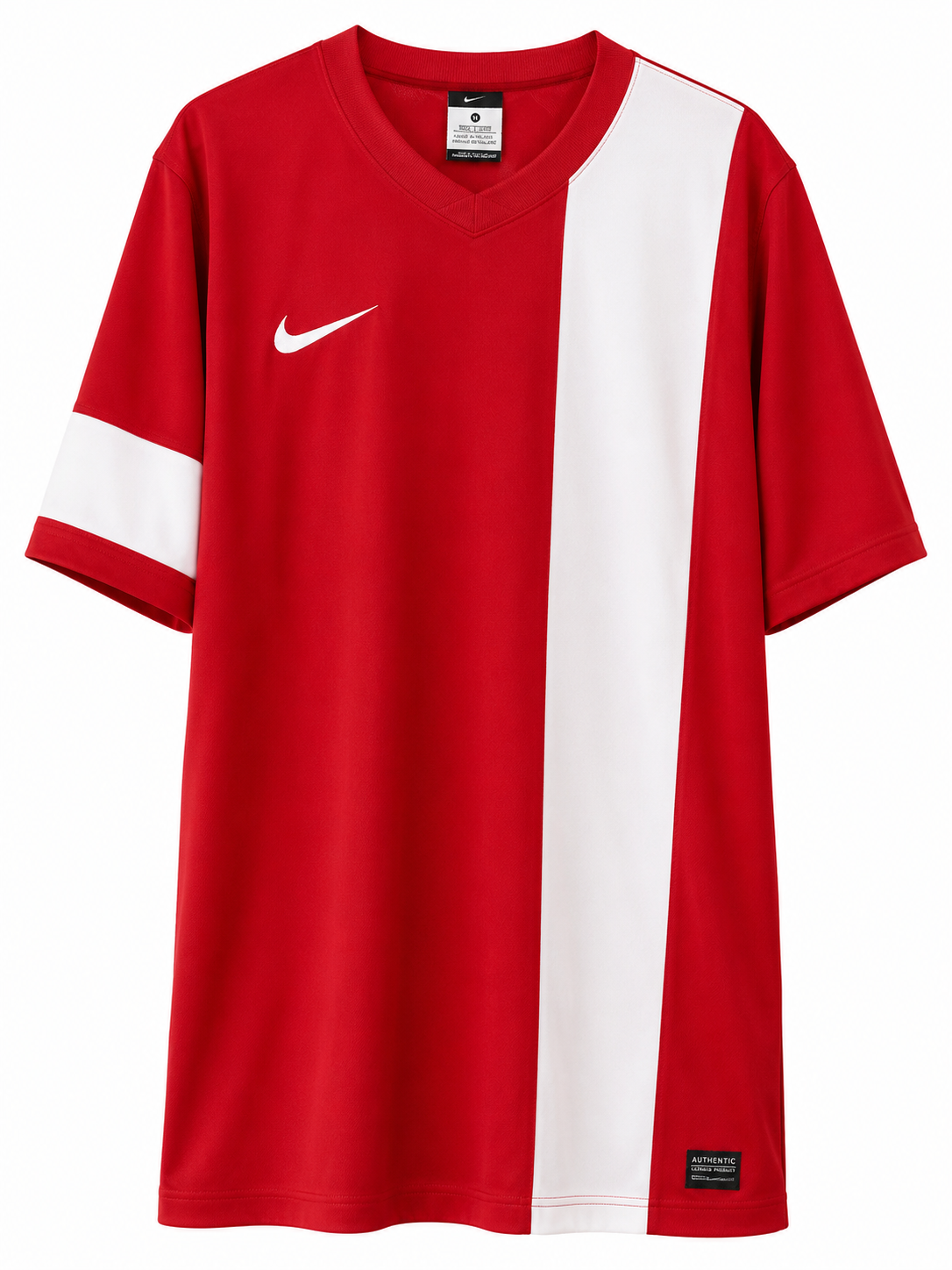 Nike Red & White Football Jersey – Classic Teamwear Shirt